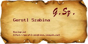 Gerstl Szabina névjegykártya